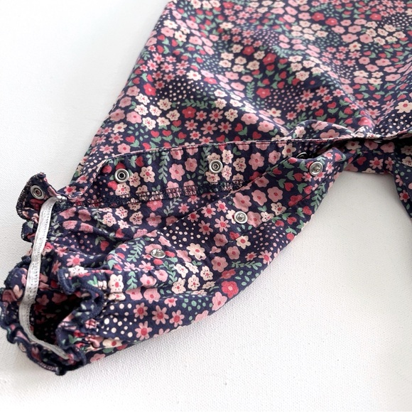 Lilly+Sid Ditsy Floral Dungarees Organic Cotton Jumpsuit 18-24 Months - Picture 4 of 9